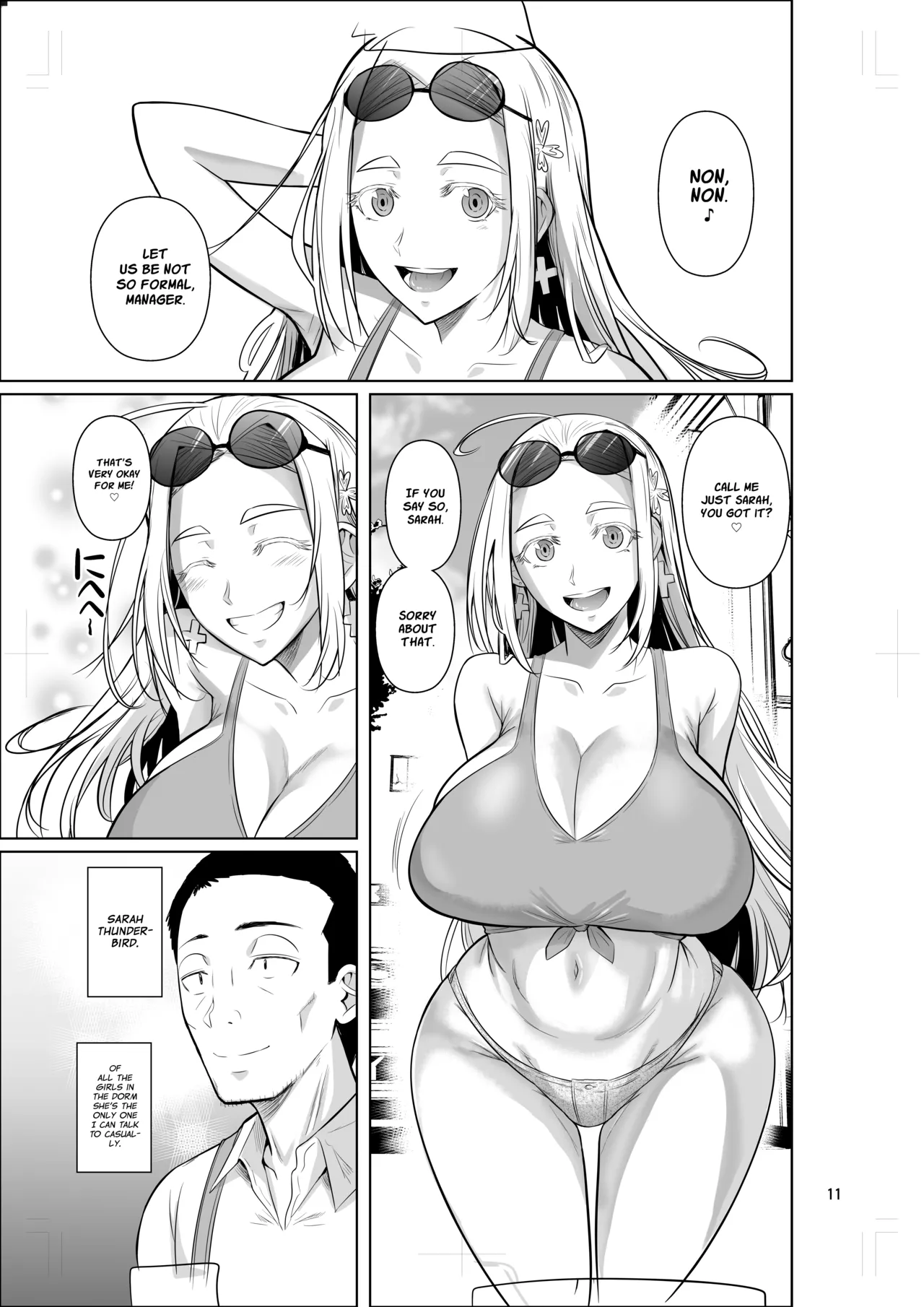 Hentai Manga Comic-A Plain Old Man From The Employment Ice Age Lands a Job at a Foreign Student Dorm Teaching The Blonde Bombshell a Lesson-Read-12